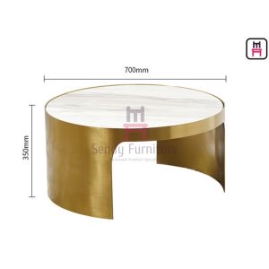 Buy cheap Round 60cm 70cm Stainless Steel Coffee Table 0.6cbm from wholesalers