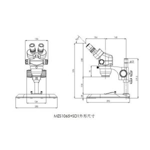 Trinocular Stereo Zoom Microscope Magnification 65X Long Working Distance 110mm