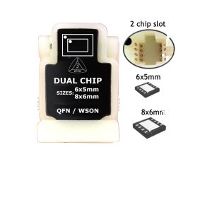 DUAL CHIP SIZE EEPROM ADAPTER 2 IN 1 QFN/WSON 8*6 and 6*5mm TO DIP8 SOCKET FOR