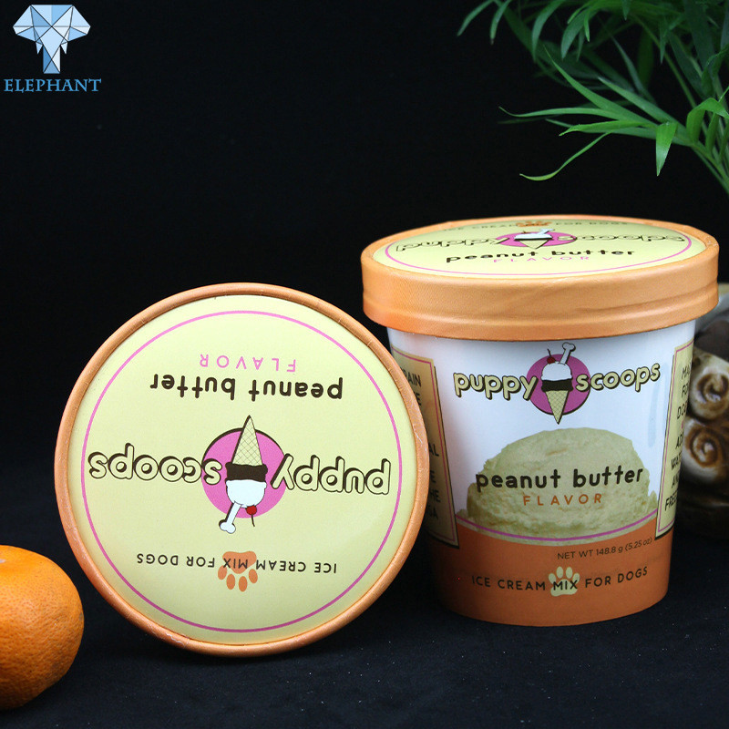 Buy cheap OEM ODM Custom Printed Ice Cream Containers 8OZ With Lid from wholesalers