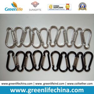 Buy cheap Alumium Gourd Shape Silver/Black Carabiner Hooks 6CM Length from wholesalers