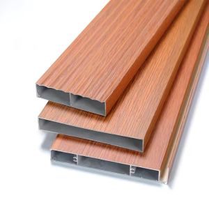 6063 Aluminium Box Rectangular Profile Wood Grain Square Aluminium Profile