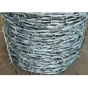Buy cheap Military Plastic Galvanized Iron Barbed Wire 2.0mm 10 Gauge from wholesalers