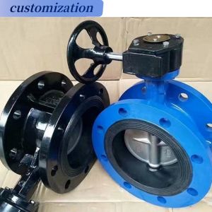 Buy cheap DN80 DN100 Pn6 Pn10 Double Flange Butterfly Valve for Medium Temperature Efficiency from wholesalers