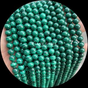 Polished Round Gemstone DIY Beads Lapis Lazuli Malachite Tourmaline Loose