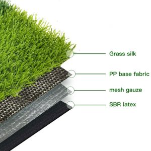 UV-Resistant Artificial Turf with 50 mm Pile Height Child Safe and Easy