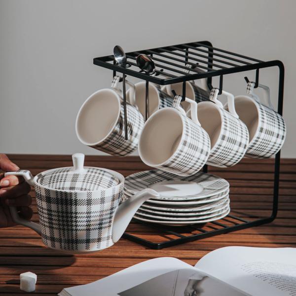 Buy cheap Modern 6.7 Oz Porcelain Cups Saucers With Sustainable Fabric Texture Pot And Saucer from wholesalers