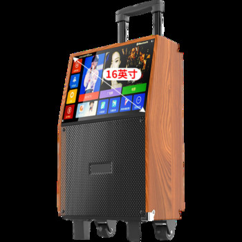 trolley video speaker with screen High definition 15-inch wireless Mic/Bt video