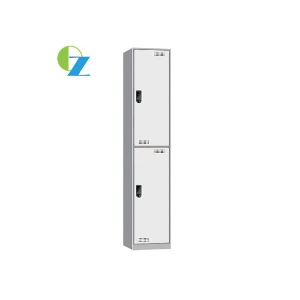 Quality Office Furniture Slim Metal Storage Cabinet , 2 Doors Steel Cupboard With Locker for sale