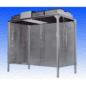 Quality Vinyl Strip Curatins Laminar Air Flow Clean Shed  With H14 HEPA Filters for sale