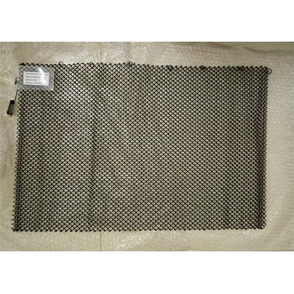 Buy cheap Black Hanging Mesh Fireplace Screens / Metal Mesh Drapery Length Customized from wholesalers