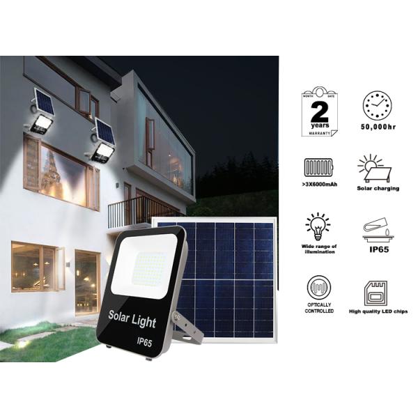 10000 Lumens Reflectores IP65 Outdoor Water Discharge 12 volt 100w Solar Flood Light