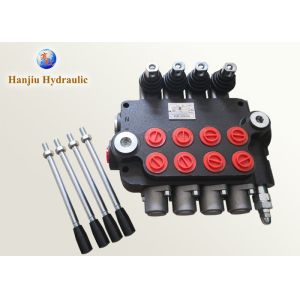 Buy cheap Professional 4 Spool Hydraulic Control Valve / Monoblock Loader Valve 80LPM from wholesalers