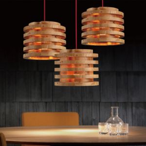 Buy cheap Creative wood Pendant Light Indoor Dining Room Foyer Home Adornment Pendant Light(WH-WP-44) from wholesalers