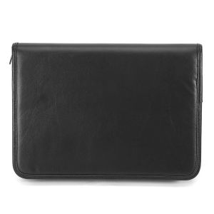 Multi Functional Custom Zippered Padfolio , Leather Business Portfolio Debossed