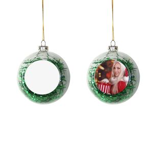 Sublimation Christmas Ball Personalized Custom Printing 8CM Glass Christmas Ball