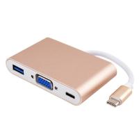 China Multi - Function Type - C To VGA Converter , Vga + HUB + PD Three - In - One Conversion Line Adapter for sale