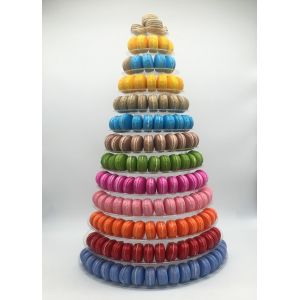 Buy cheap 6 Tier White 1mm Plastic Macaron Packaging Macaron Wedding Display from wholesalers