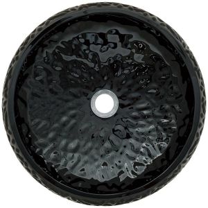 Buy cheap 440mm Height Black Bathroom Vessel Sink Round Lacquered Exterior Crystal Ball Shape from wholesalers