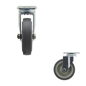 Buy cheap 5" Flat Tread Gray PP Core Medium Duty Casters Zinc Painted Bracket from wholesalers