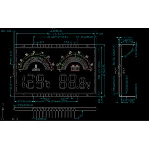 Water Temperature Gauge TN Lcd Segment Display Module