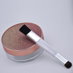 Buy cheap eye shadow integrated aluminum ferrite plastic handle flat brush from wholesalers