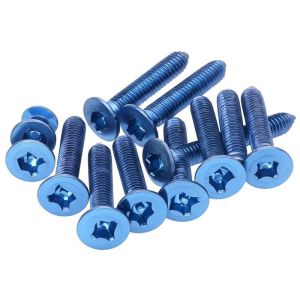 M1.0-M8 Carbon Steel Pan Head Screws with Blue Zinc Finish