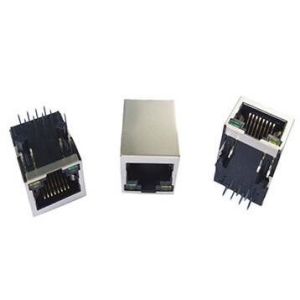 Buy cheap PCB Single Port Rj45 Ethernet Jack Connector Low Profile 8 Pin Shielded With LED product