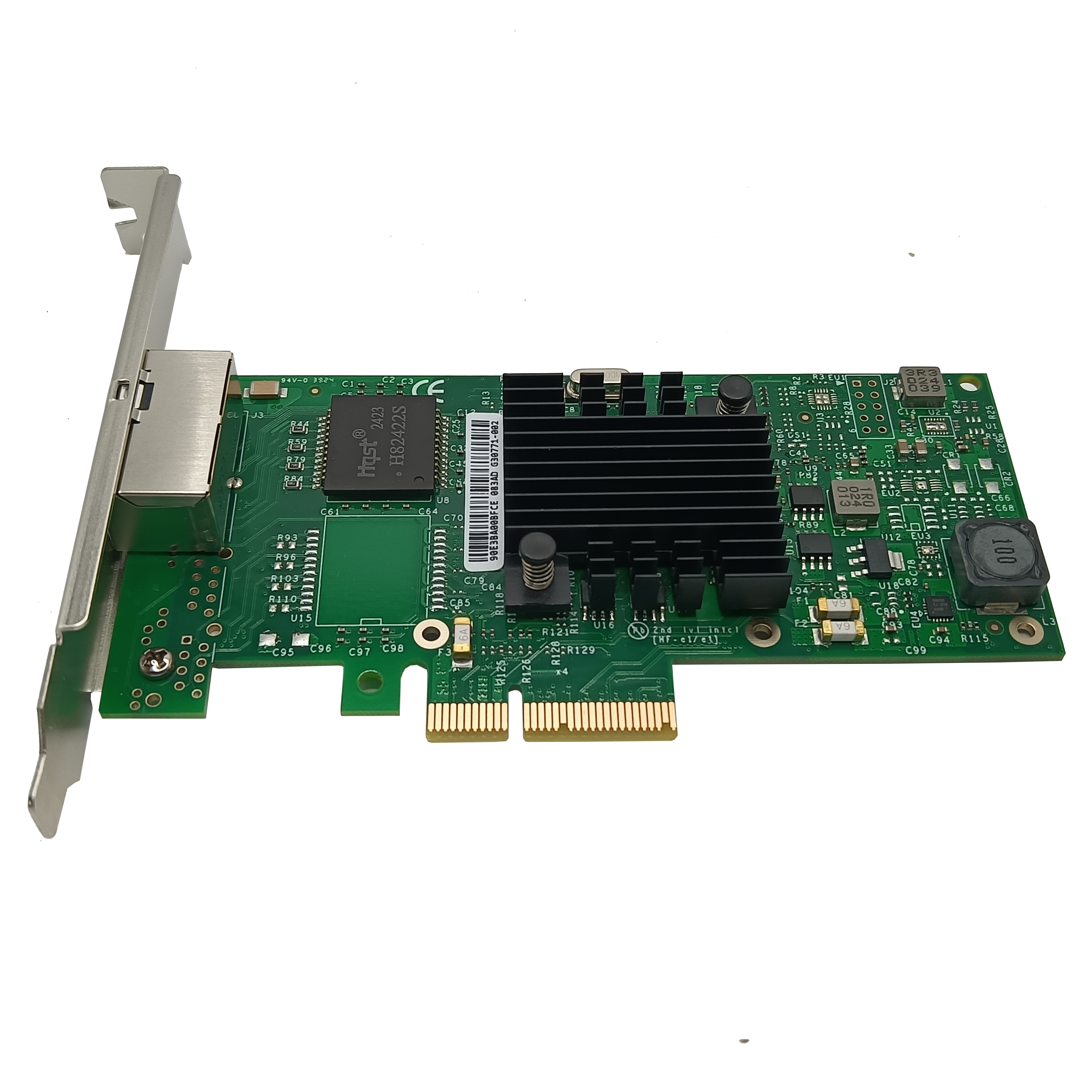 China HZ11860T2 Dual Port PCIe Lan Card With PCIe 2.0 X4 Interface And RJ45 Connector on sale