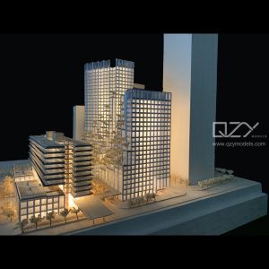 Buy cheap Electronics Headquarters Architecture Mini Models JKP 1/300 White Acrylic from wholesalers