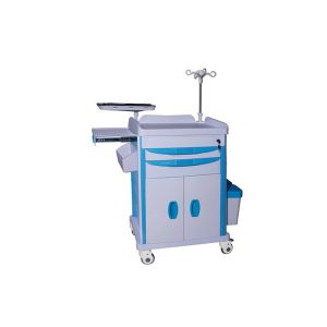 Buy cheap Five Drawers Medical ABS Emergency Trolley With CPR Board IV pole from wholesalers