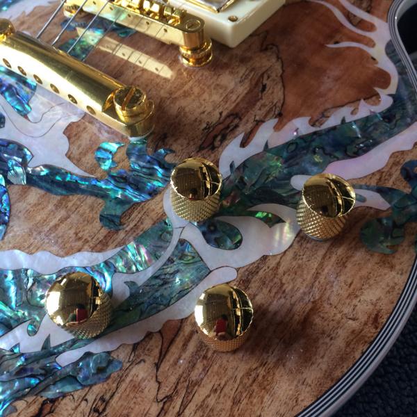 New high-quality custom LP electric guitar, Abalone Dinosaur inlaid fingerboard & body custom LP Electric guitar, free s