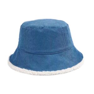 Buy cheap Custom Fall Winter New Fisherman's Corduroy Bucket Hat Custom Thickened Lamb Wool Japanese Fashion Warm Street Basin Hat Cap from wholesalers