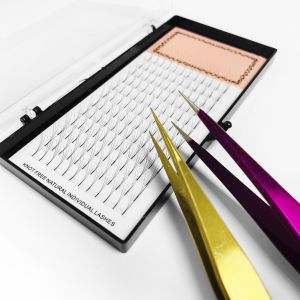 OEM Black Color Russian Volume Lashes Customized Logo 8 - 18mm Length