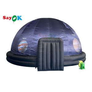 Customized Printed Inflatable Planetarium Black Projection Dome Tent For Science