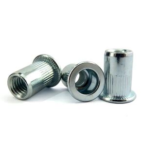 Buy cheap Flat Head Blind Nut Inserts Bright Zinc Plated M6 Rivet Nut Corrosion Resistant from wholesalers