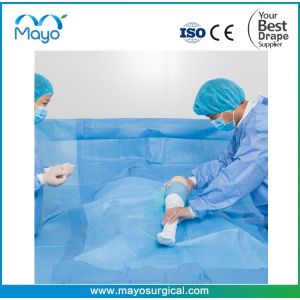 China Sterile Knee Arthroscopy Drape Pack Hospital Use Drape Kit on sale