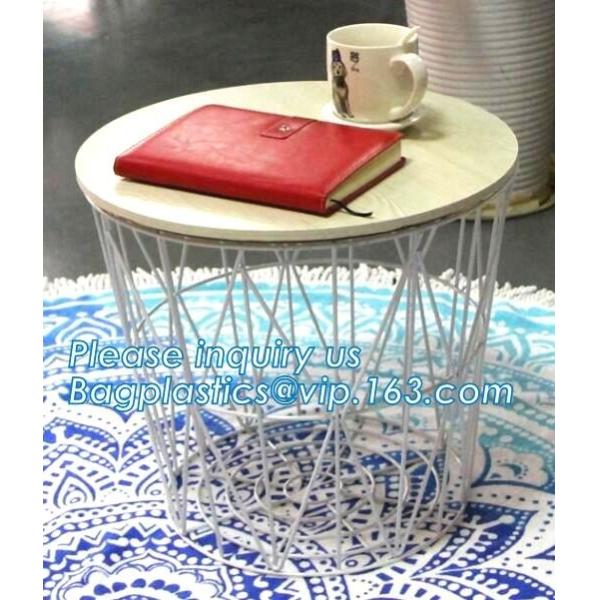 Commercial use stylish marble top metal wire square coffee table, Steel wire
