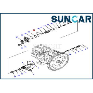 Buy cheap 708-2L-45240 Main Pump Seal Ring For PC210-10 PC210LC-10 Komatsu Inner Parts product