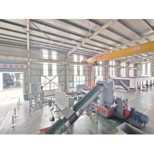 LDPE BOPP Plastic Film Recycling Three Machine Integrated Pelletizing Line