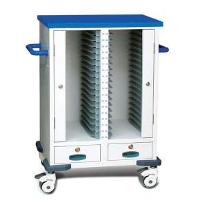 Buy cheap Double Rows History 4 Castor Medical Record Cart With Two Drawers product