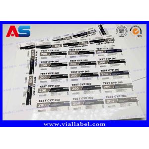 Adhesive Peptide Bottle Labels 10ml Custom Printing , Bodybuilding Cypionate