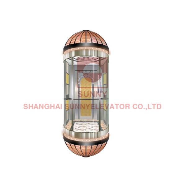 Buy cheap 630kg Passenger Sightseeing VVVF Control Panoramic Elevator Lift from wholesalers