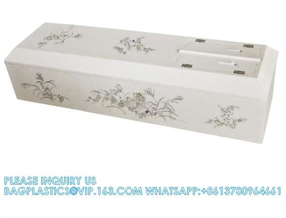 Dome Shape Cloth Decoration Wood Coffin Funeral Supplies Wood Burial Coffin Burial Collapsible Coffin Casket