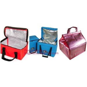 China 300x300D melange stripe+ PEVA insulation 12 can picnic cooler bag 12L ice