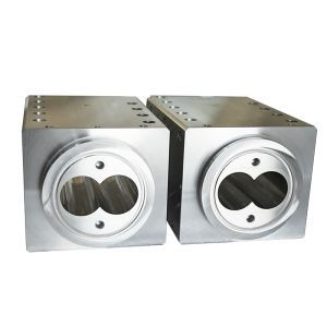 Segmented Extruder Barrel with 134mm Hole Diameter and 110mm Center Distance for