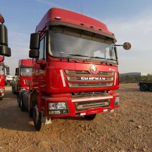 Red SHACMAN F3000 375HP Euro V 6 Wheel Tractor Head 4x2 WEICHAI Engine