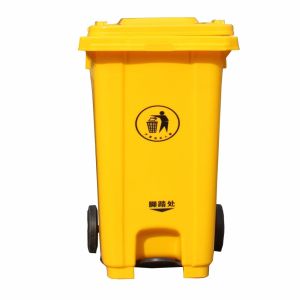 Buy cheap Big Rubbish Mobile Garbage Rubbish Bin Trash Can Good Quality 120L Plastic Outdoor Rolling Cover Type Standing Rectangular from wholesalers