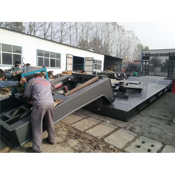 2 / 3 / 4 Axle Detachable Gooseneck Trailer For Heavy Duty Machinery Transport