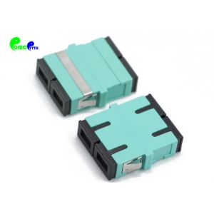 Buy cheap Optical Fiber Adapter OM3 SC - SC Duplex Aqua Color Plastic Long Life With Reduced Flange from wholesalers